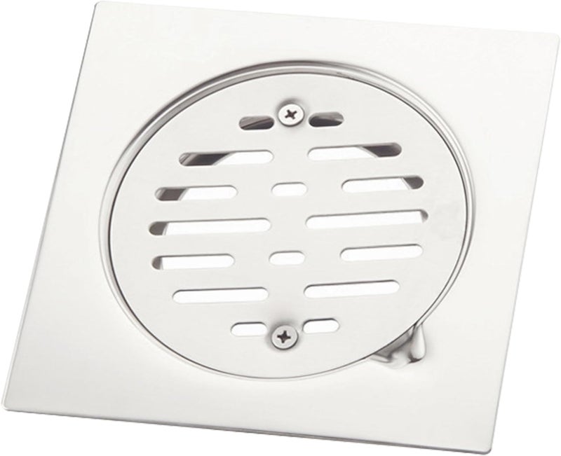 Duravel Square Floor Drain Cover, Chrome-Plated Stainless Steel, Modern Bathroom Shower Drain Strainer - Image 3